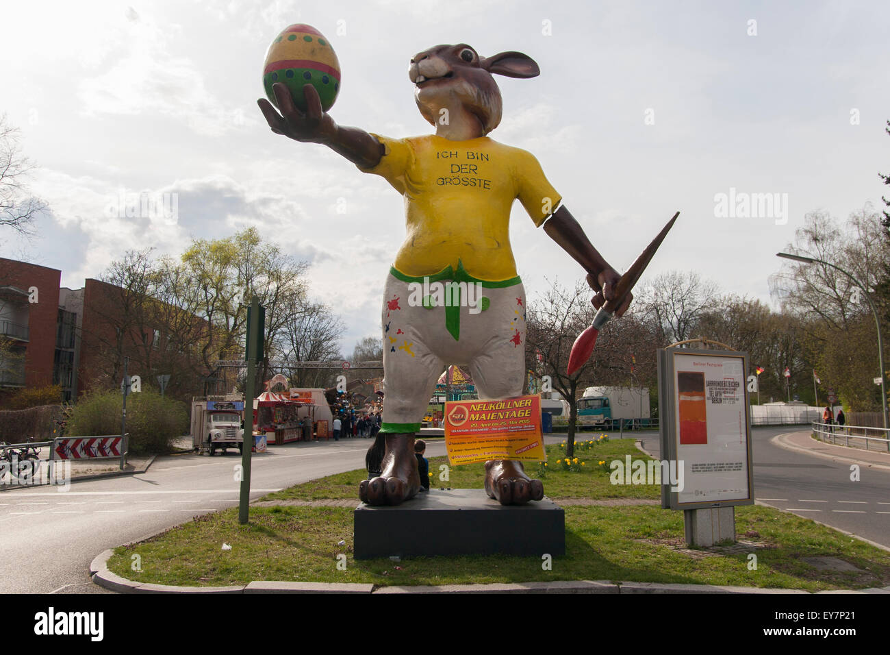 Giant Easter bunny Berlin Germany Stock Photo Alamy