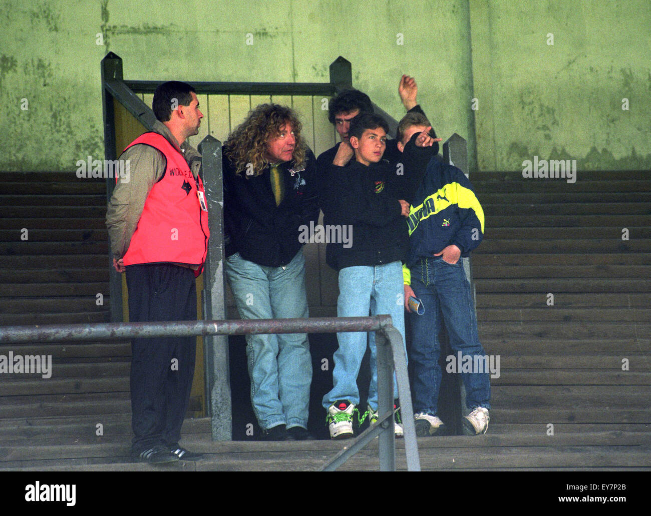 Robert Plant and his son Logan stand on the derelict North