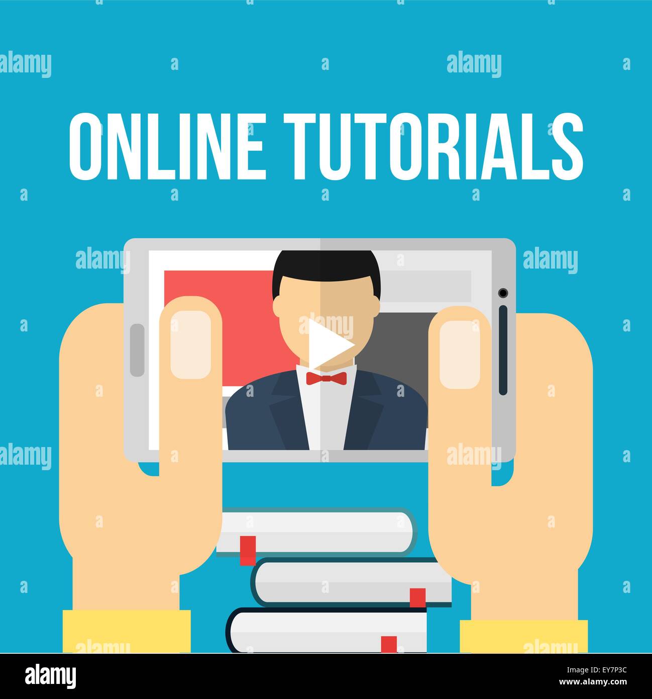 Mobile education concept. Vector illustration Stock Vector Image & Art ...