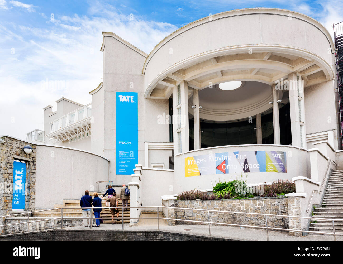 Entrance to the Tate St Ives art gallery, St Ives, Cornwall, England, UK Stock Photo