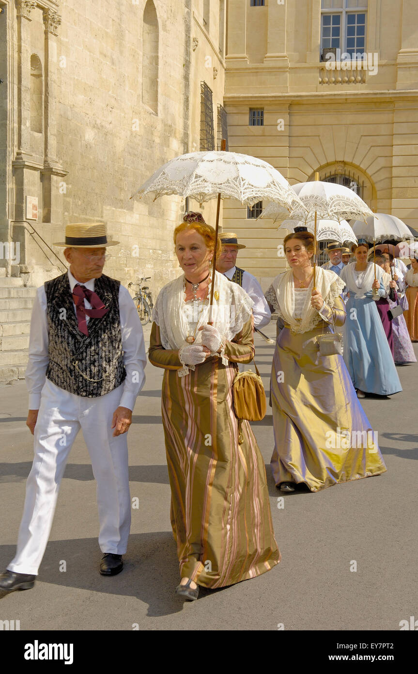 Arlesiennes. Fete du Costume. Arles. Bouches du Rhone. Provence. France Stock Photo