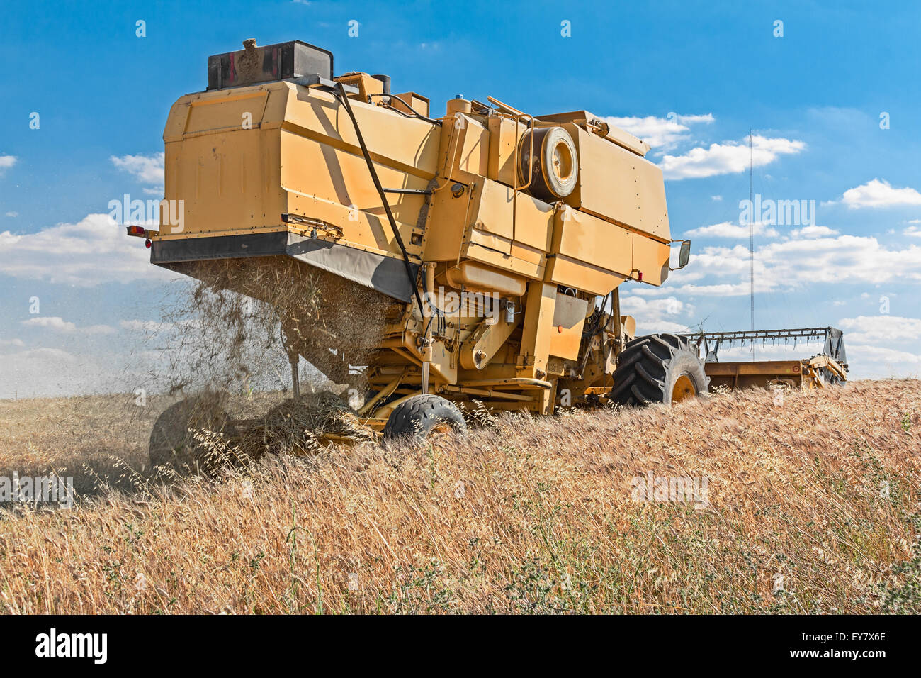 Combine harvester field hi-res stock photography and images - Alamy