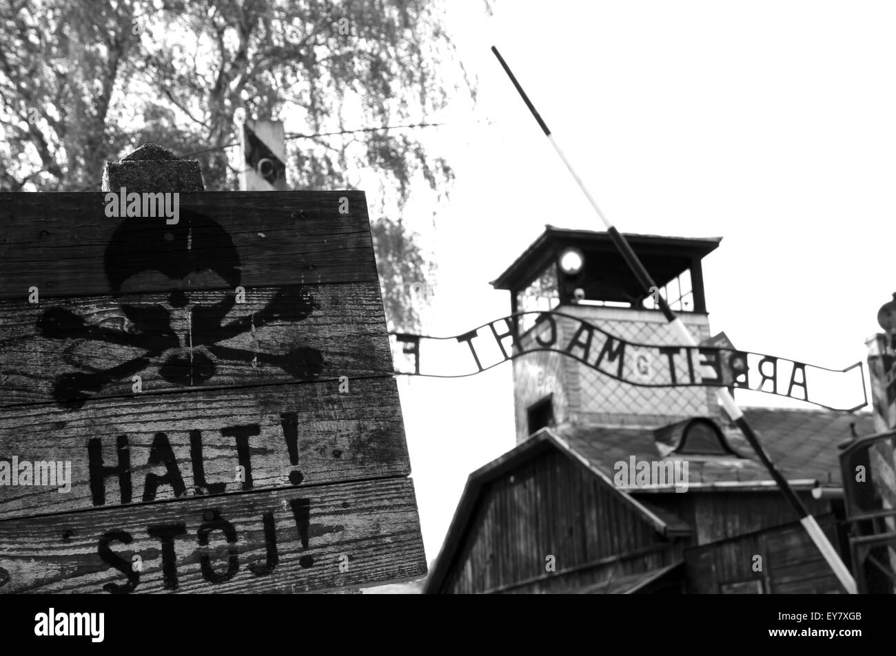 Auschwitz Concentration Camp - Poland Stock Photo