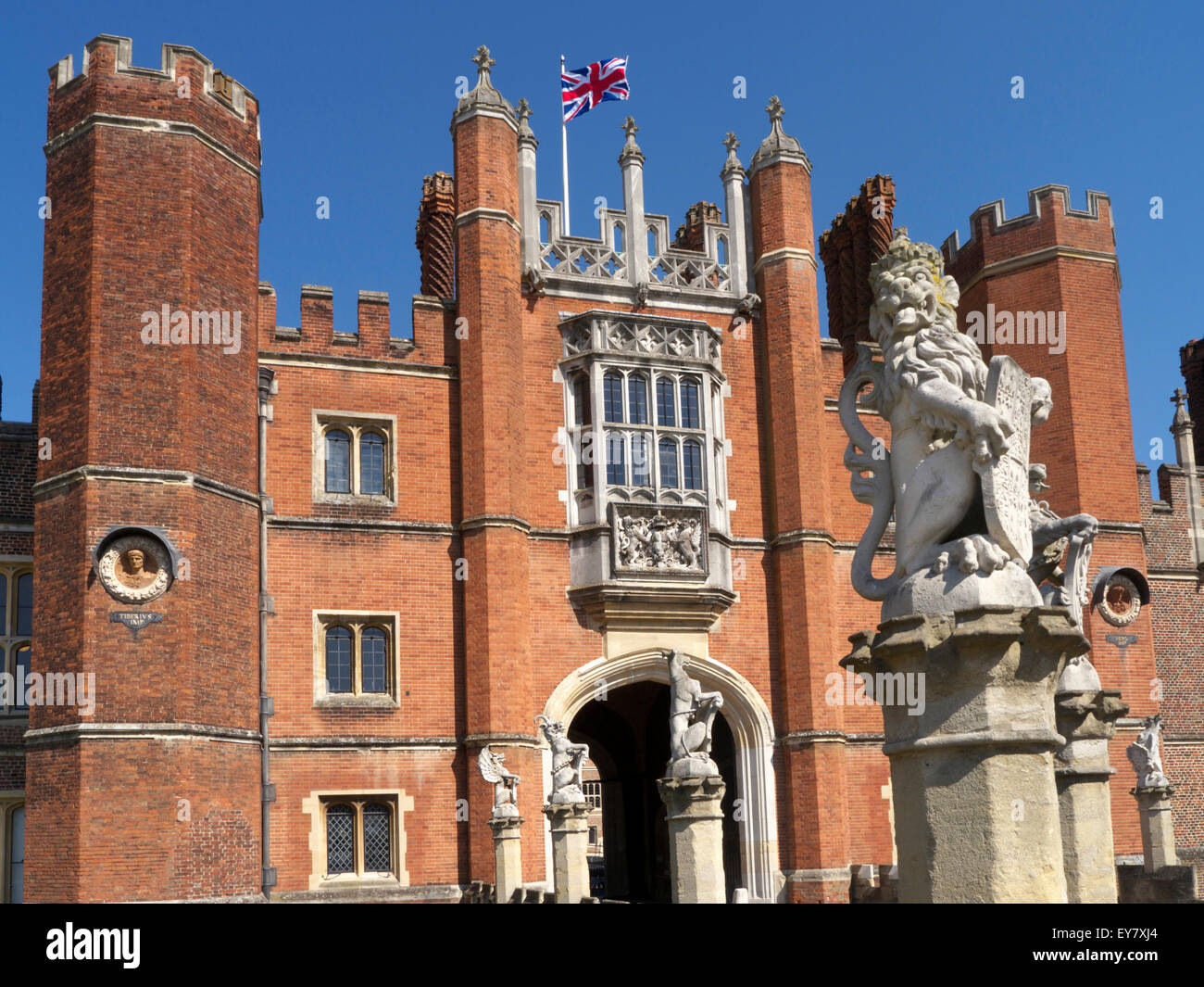 Hampton Court Palace a royal palace in the London Borough of Richmond upon Thames Greater London Surrey UK Stock Photo