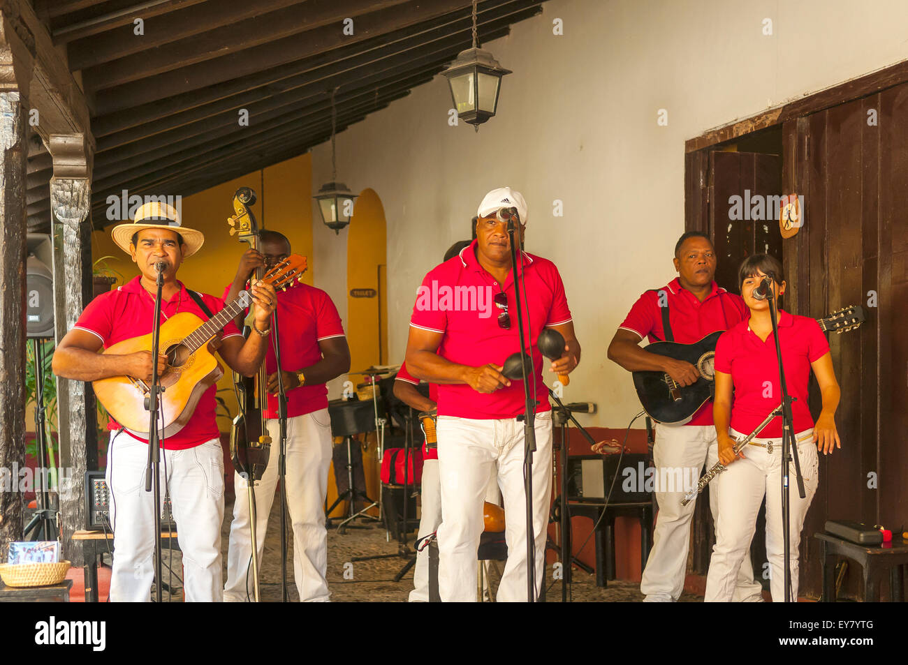 Live Music at Canchanchara, Trinidad, Cuba Stock Photo