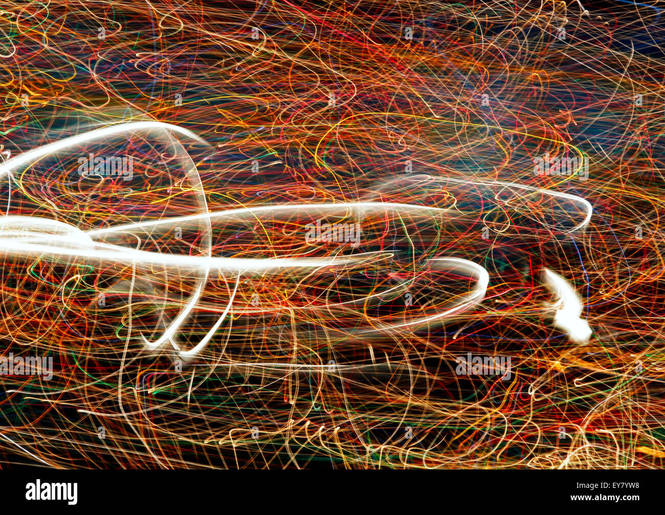 Handheld long exposure of a fair ride at night Stock Photo Alamy