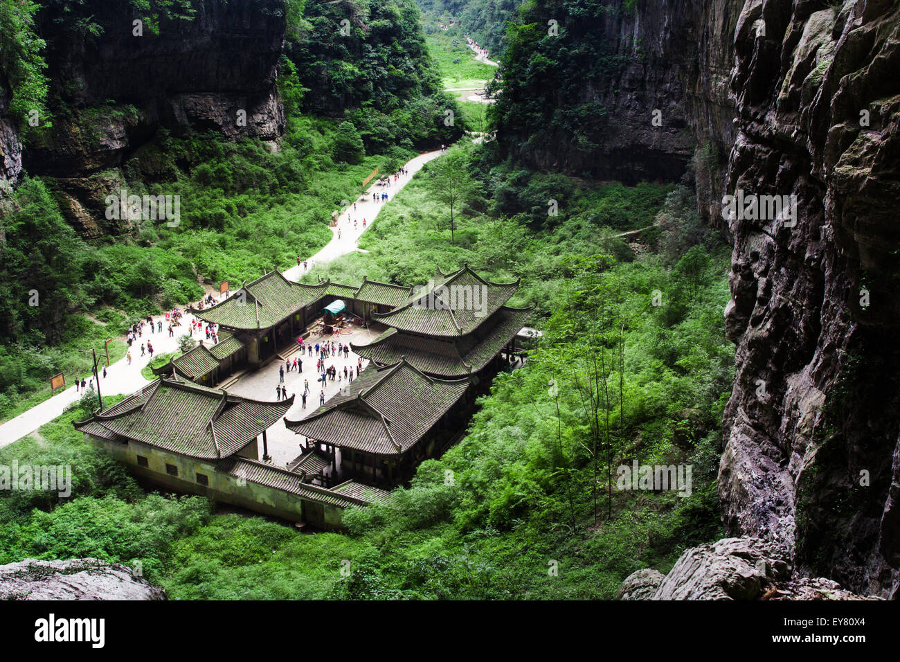 Three Natural Bridges place in Wulong, China Stock Photo - Alamy