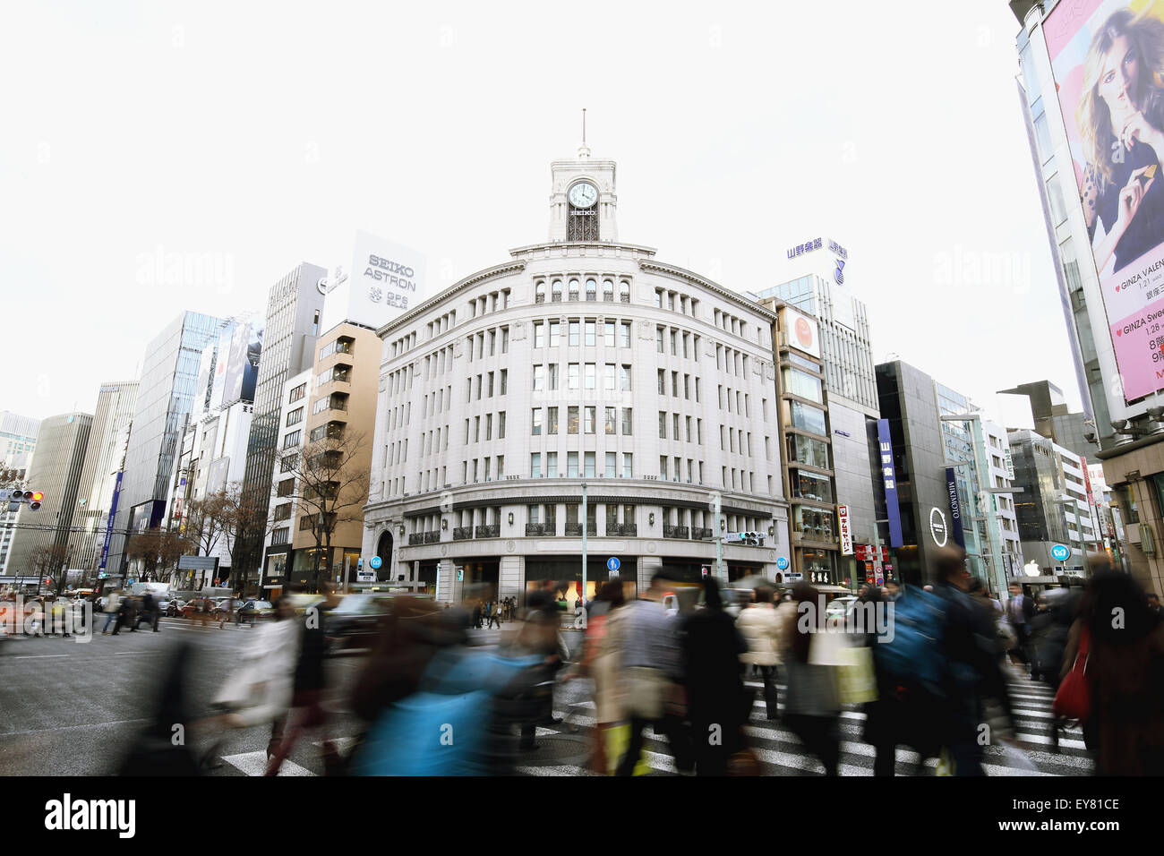 Ginza shopping district, Tokyo, Japan Stock Photo
