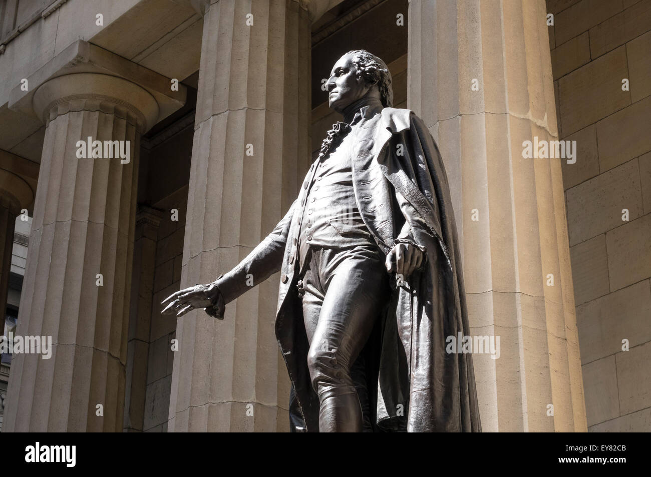Washington statue at Federal Hall on Wall Street in New York