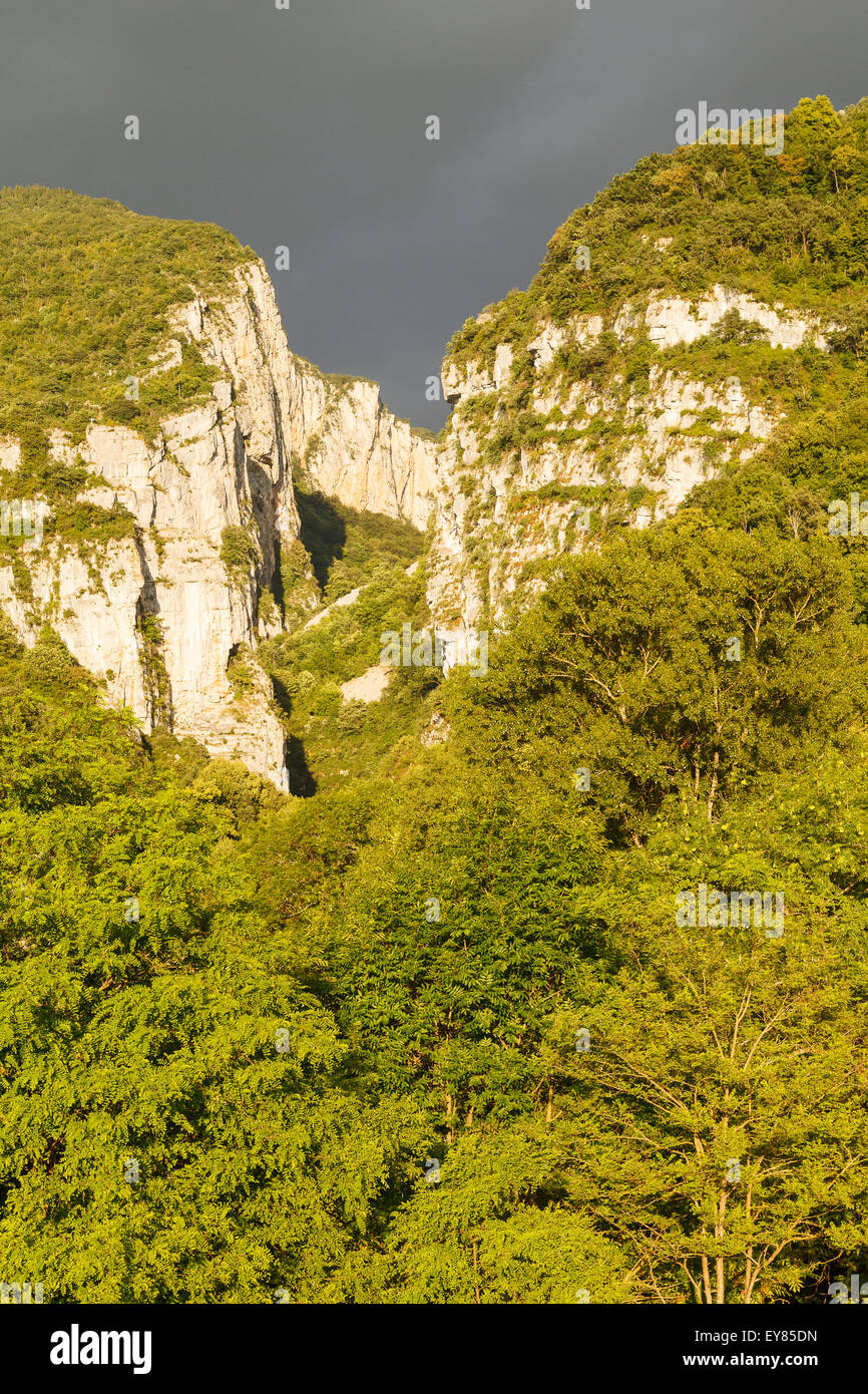 View. Gorges du Nan. France. Europe Stock Photo