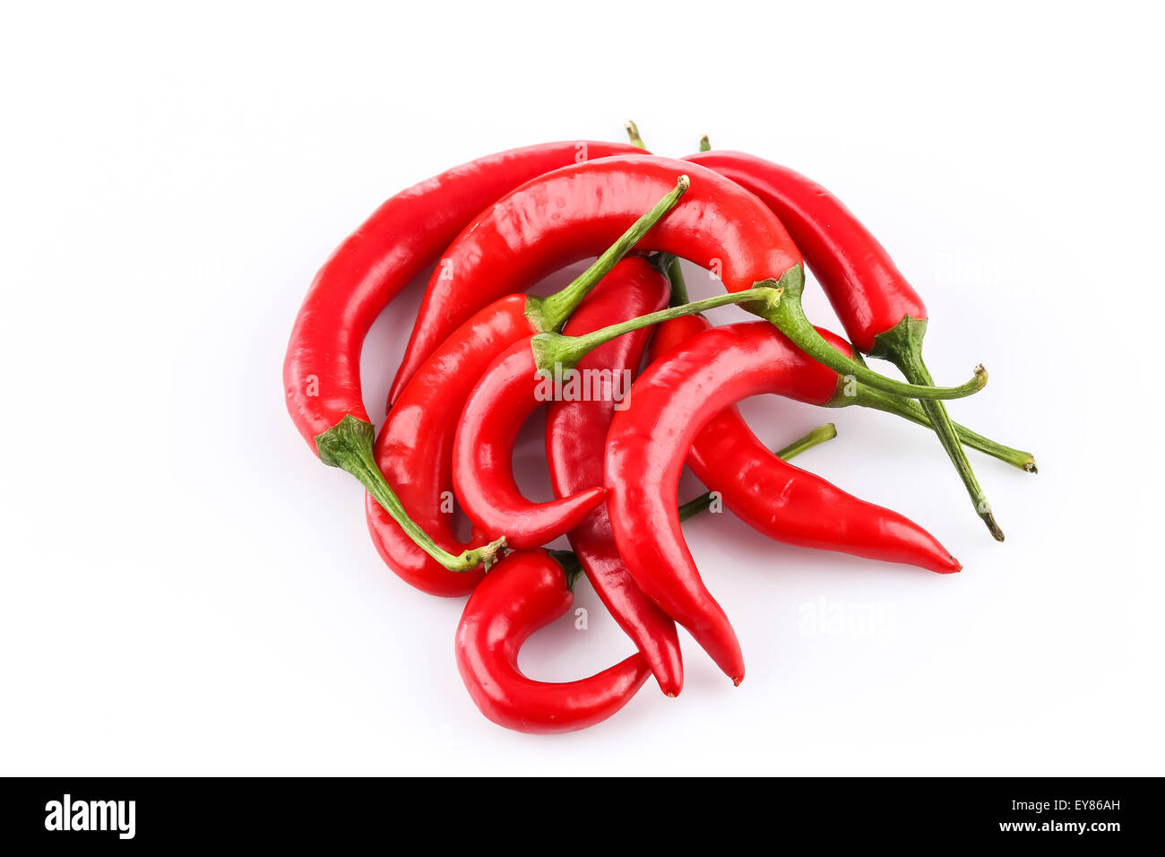 Red chili pepper isolated on a white background Stock Photo - Alamy