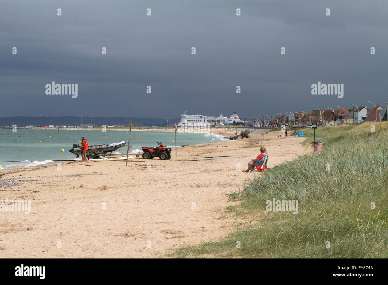 Beach. Normandy. France Stock Photo