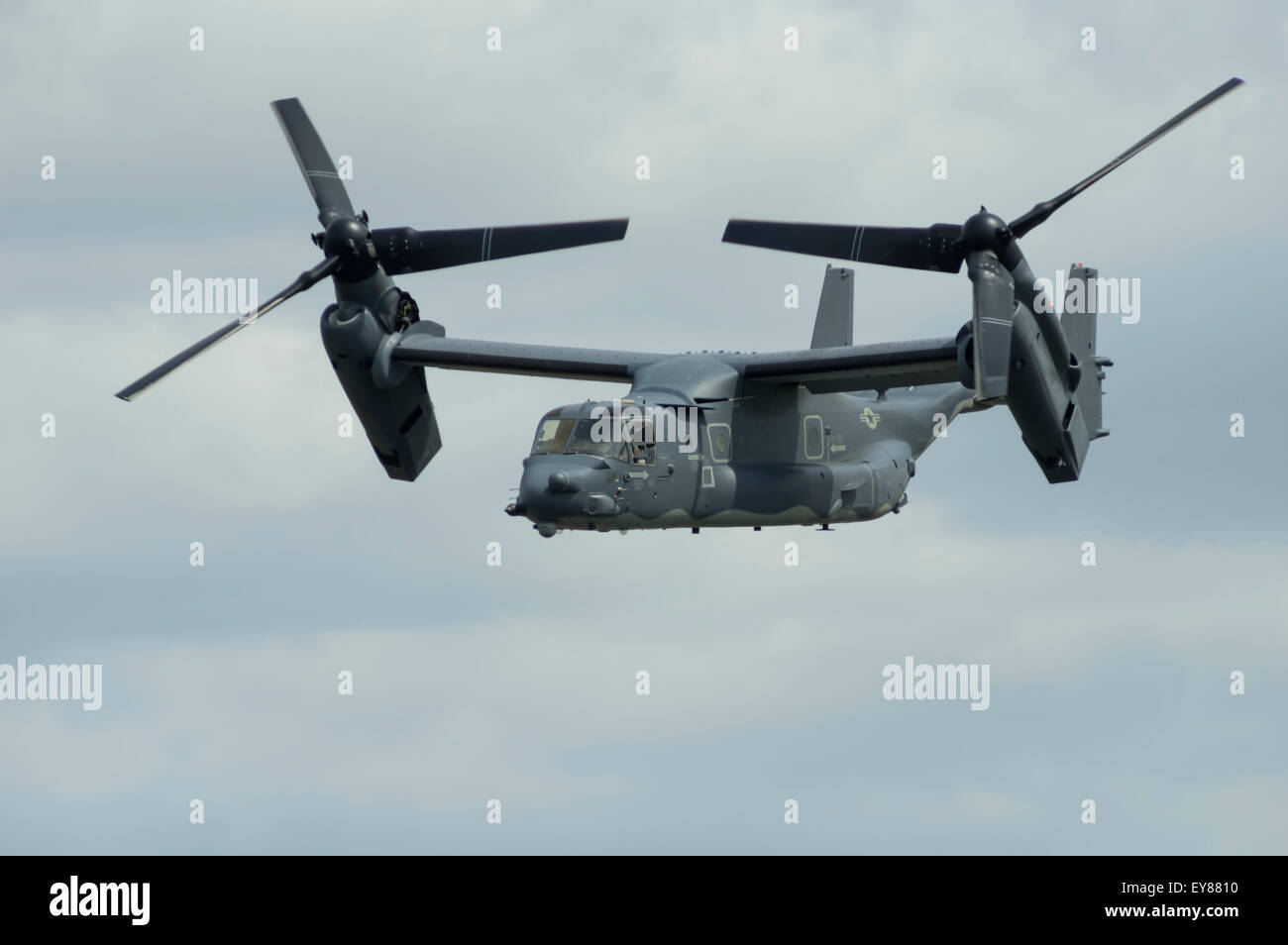 The Osprey variable wing aircraft at RIAT Fairford Heath UK 2015 in mid