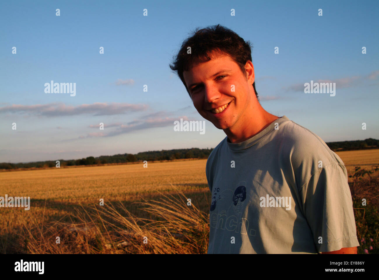 Man walking down country lane hi-res stock photography and images - Alamy