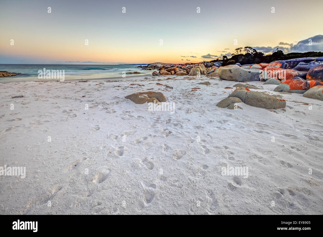 White Beach Tasmania Stock Photo Alamy