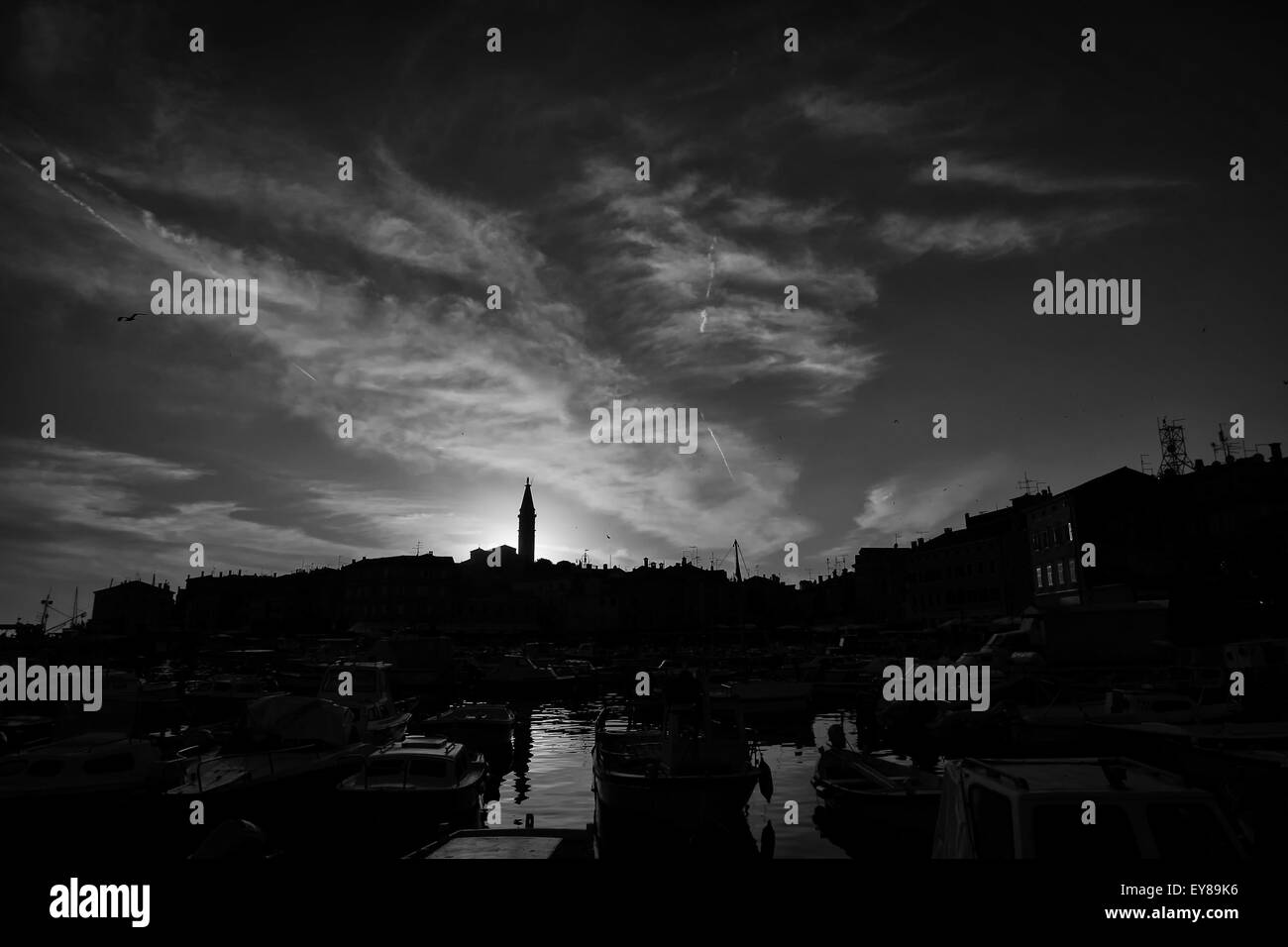 Bell tower night view Black and White Stock Photos & Images - Alamy