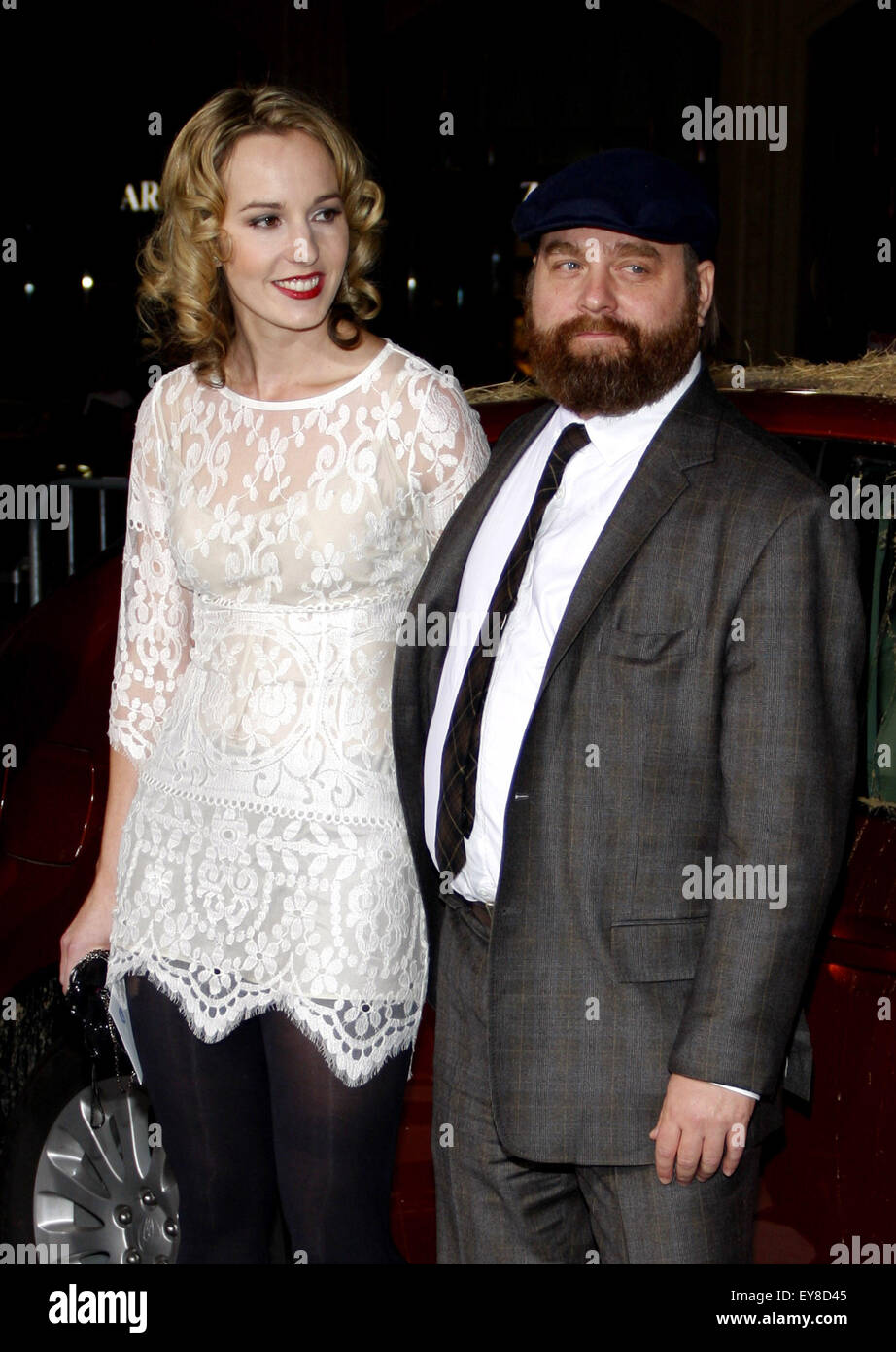 Quinn Lundberg and Zach Galifianakis at the Los Angeles premiere of