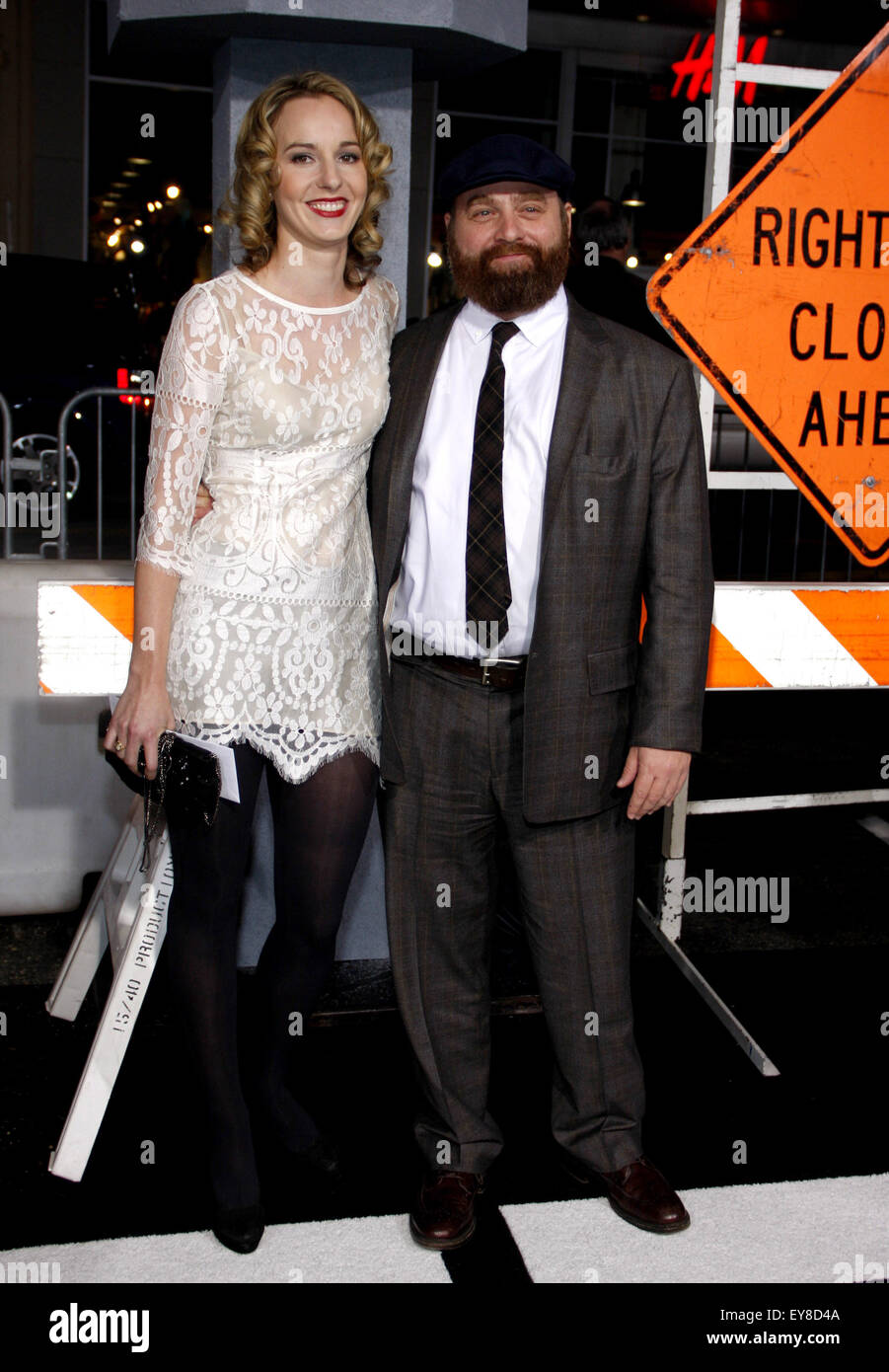 Quinn Lundberg and Zach Galifianakis at the Los Angeles premiere of