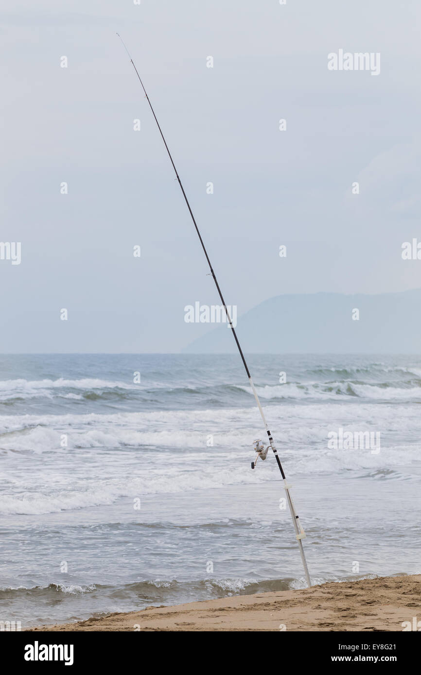 Surfcasting beach fishing hi-res stock photography and images - Alamy