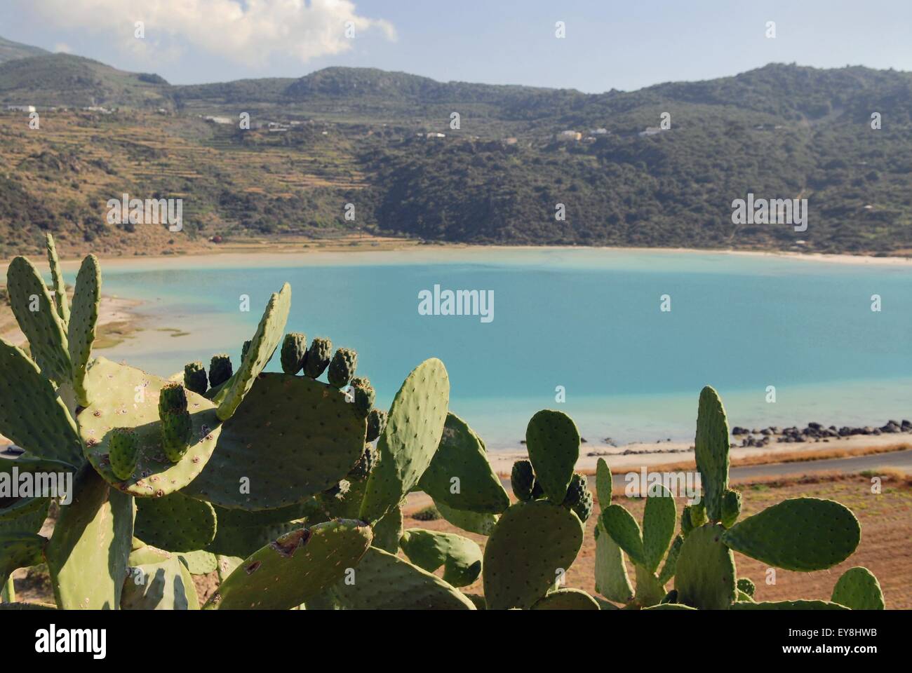 island of Pantelleria (Sicily, Italy), lake Mirror of Venus, volcanic
