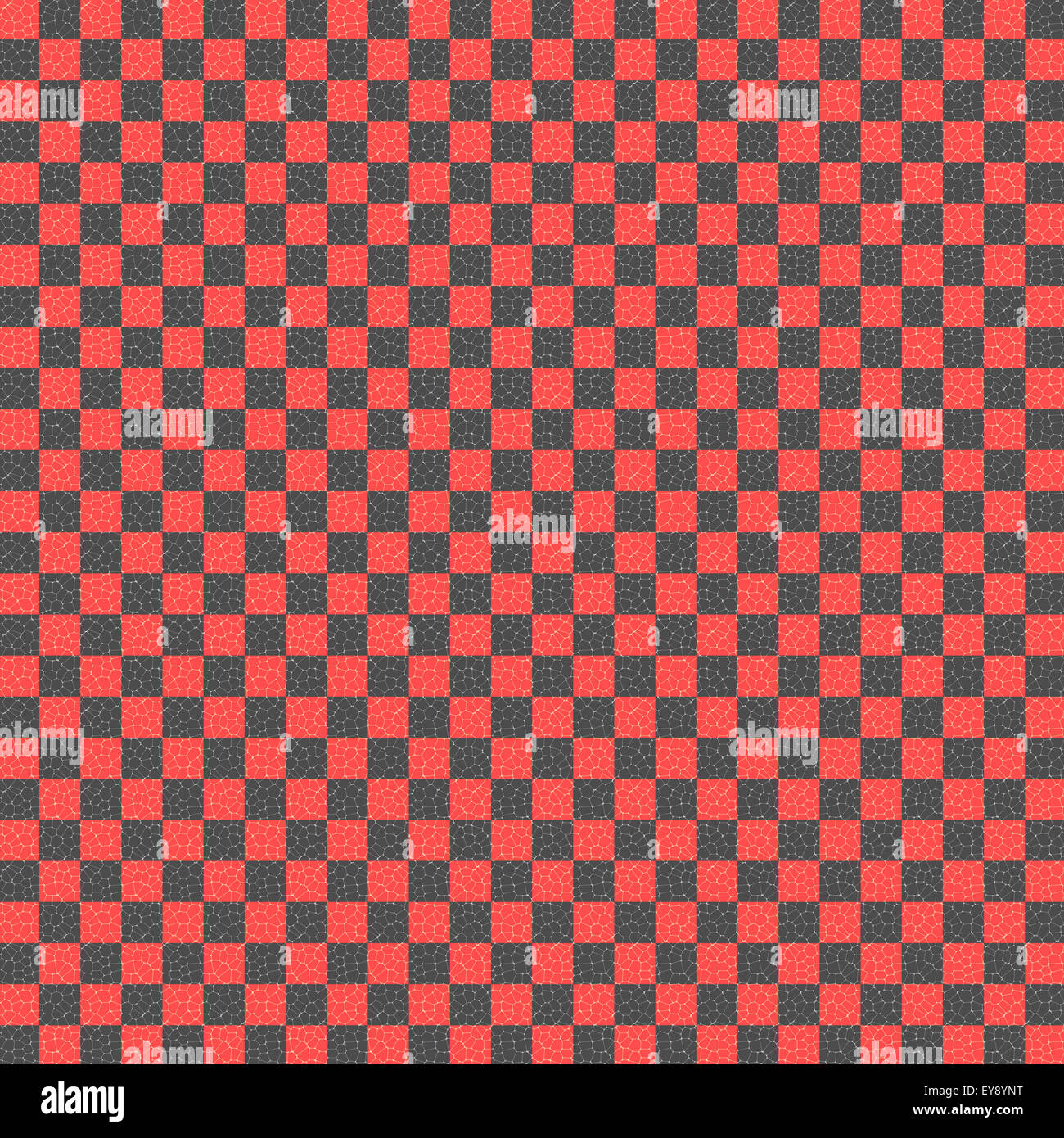red and black checkered with mosaic cells over it, abstract background