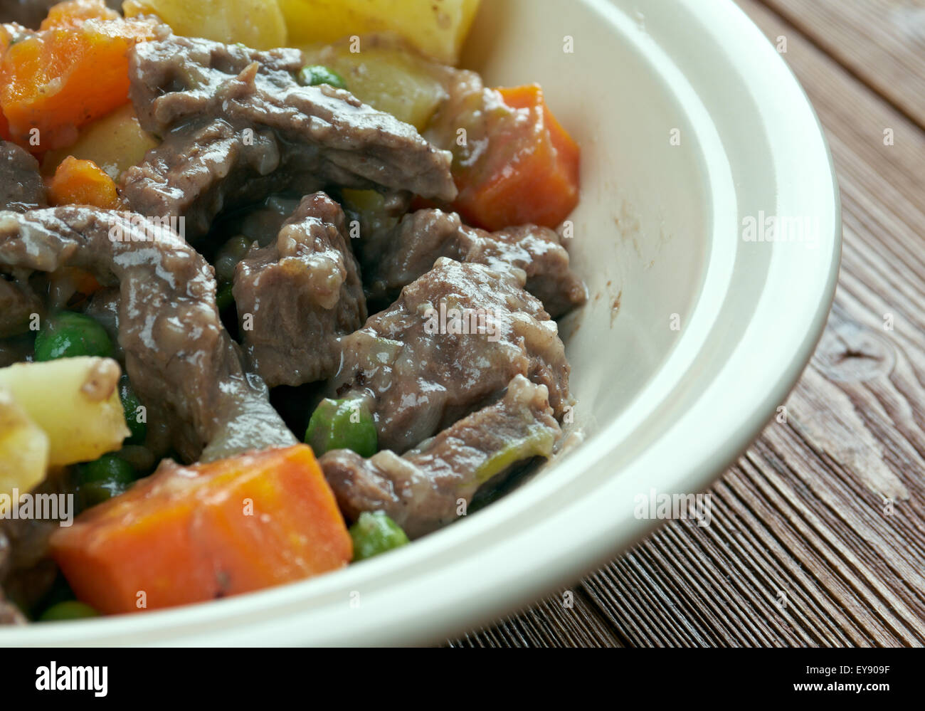 Scouse -  type of lamb or beef stew. stew commonly eaten by sailors throughout Northern Europe, which became popular in seaports Stock Photo