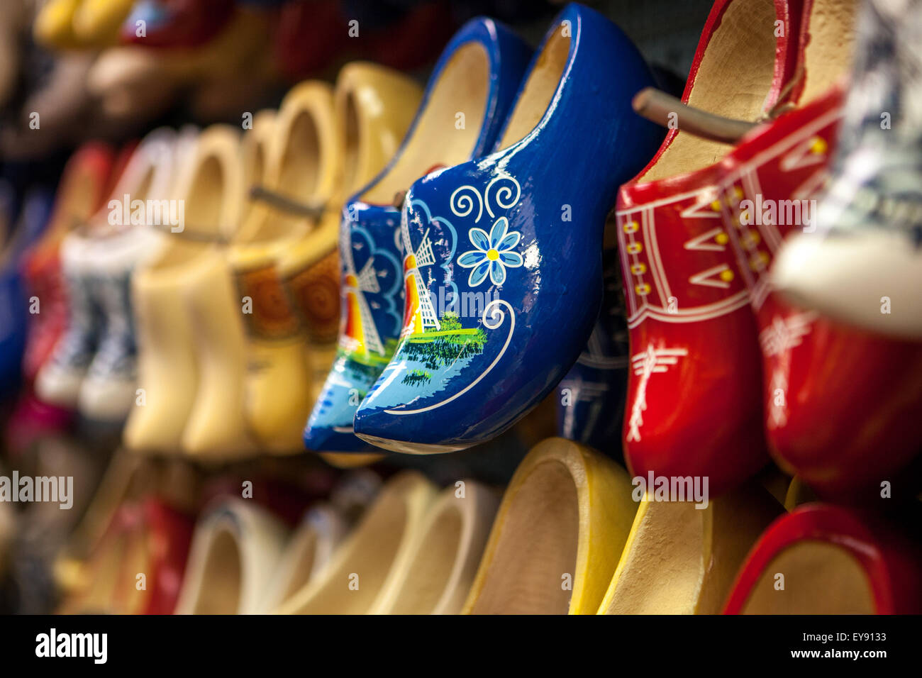 Wooden clogs in Amsterdam Stock Photo