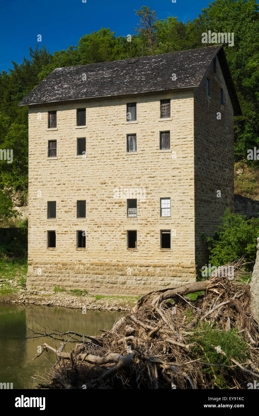 Motor Mill Historic site along the Turkey River, near Elkader; Iowa