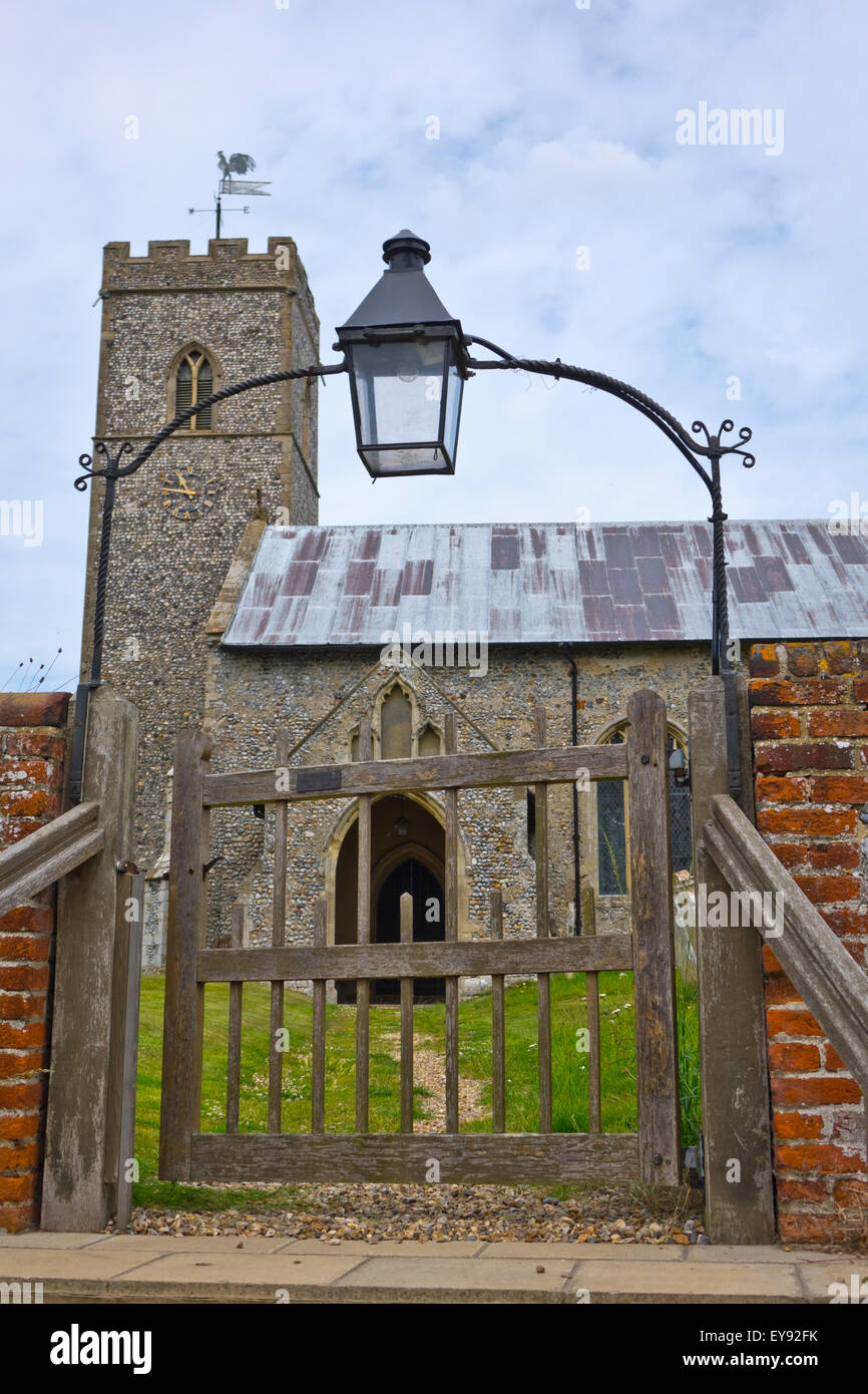 Knapton Church gate gates Stock Photo