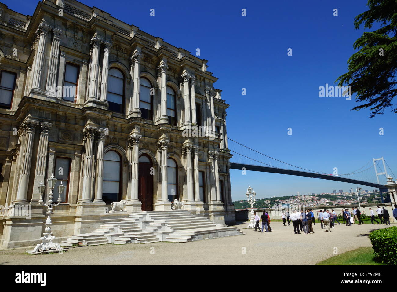 Istanbul palace , Ottoman structure bridge Stock Photo
