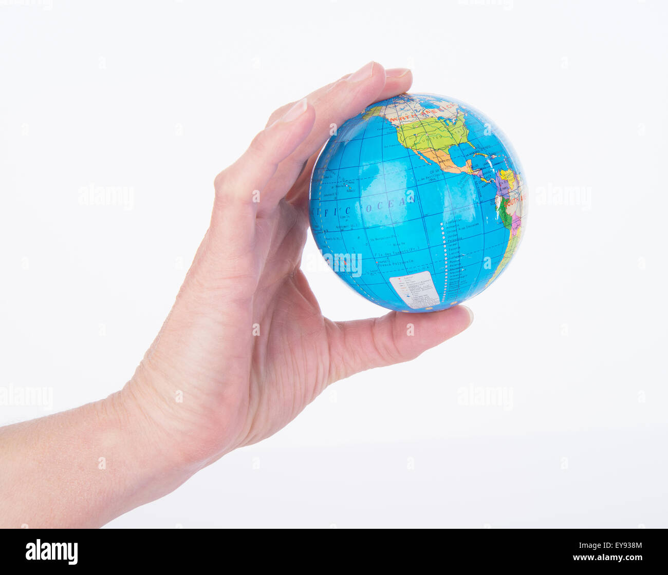 The world globe at your childs fingertips Stock Photo - Alamy
