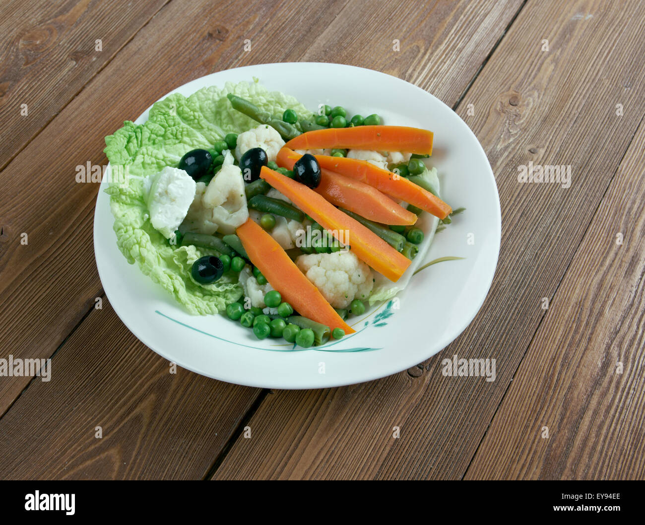Leipziger Allerlei regional German vegetable dish consisting of peas