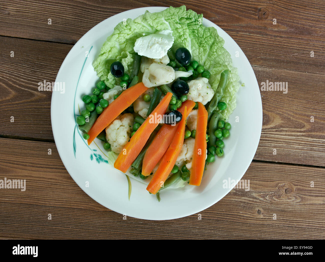Leipziger Allerlei regional German vegetable dish consisting of peas