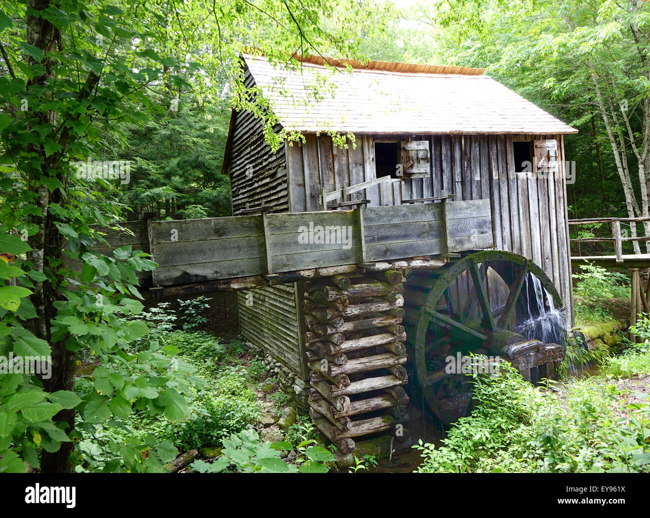 Cable grist mill, Cades Cove, Great Smoky Mountains National Park Stock