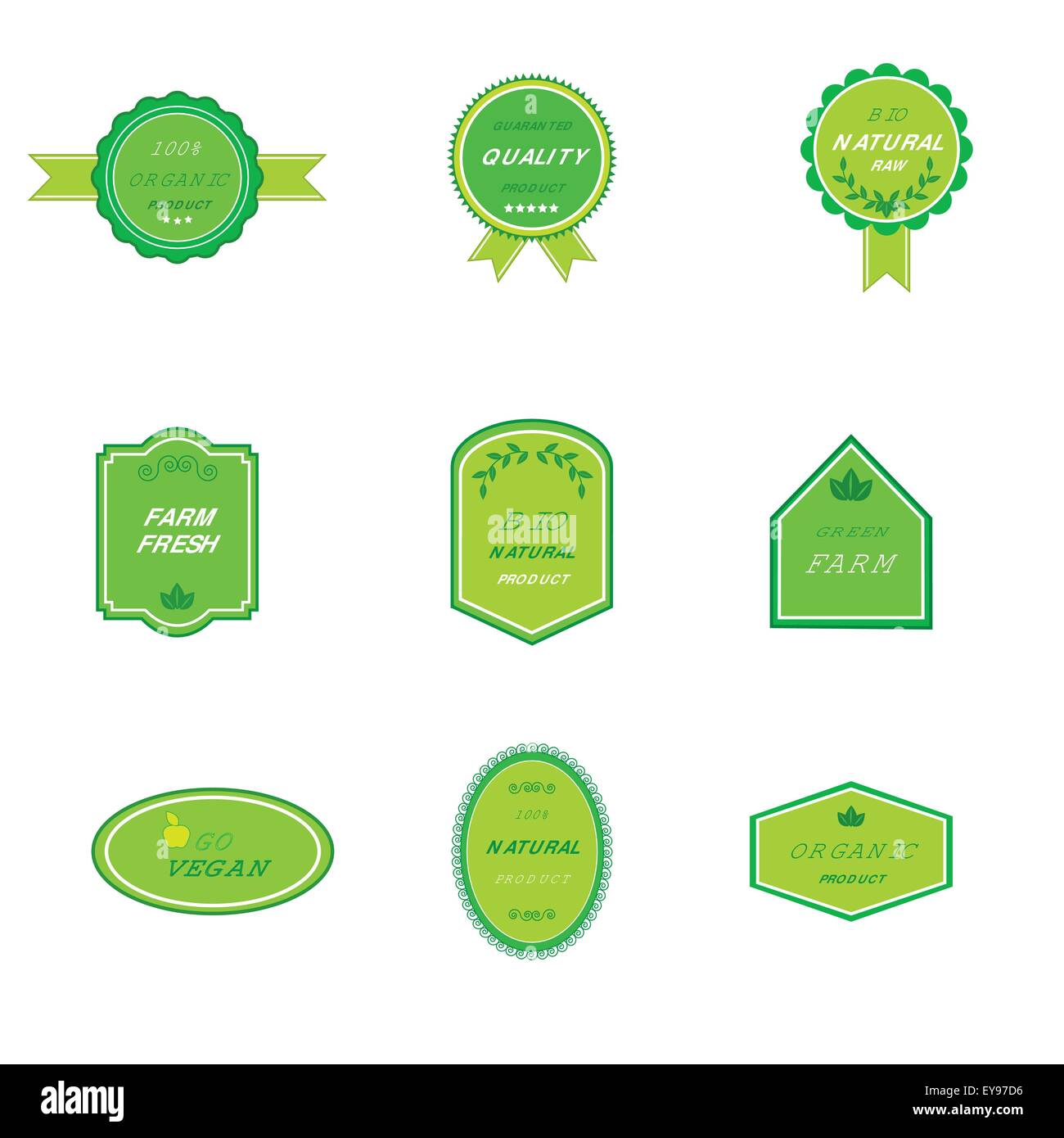 Set of labels for organic and natural food Stock Vector Image & Art - Alamy