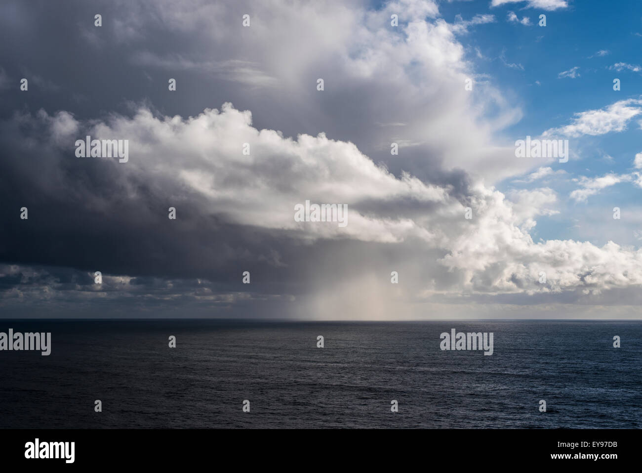 Rain falls off the coast; Manzanita, Oregon, United States of America ...