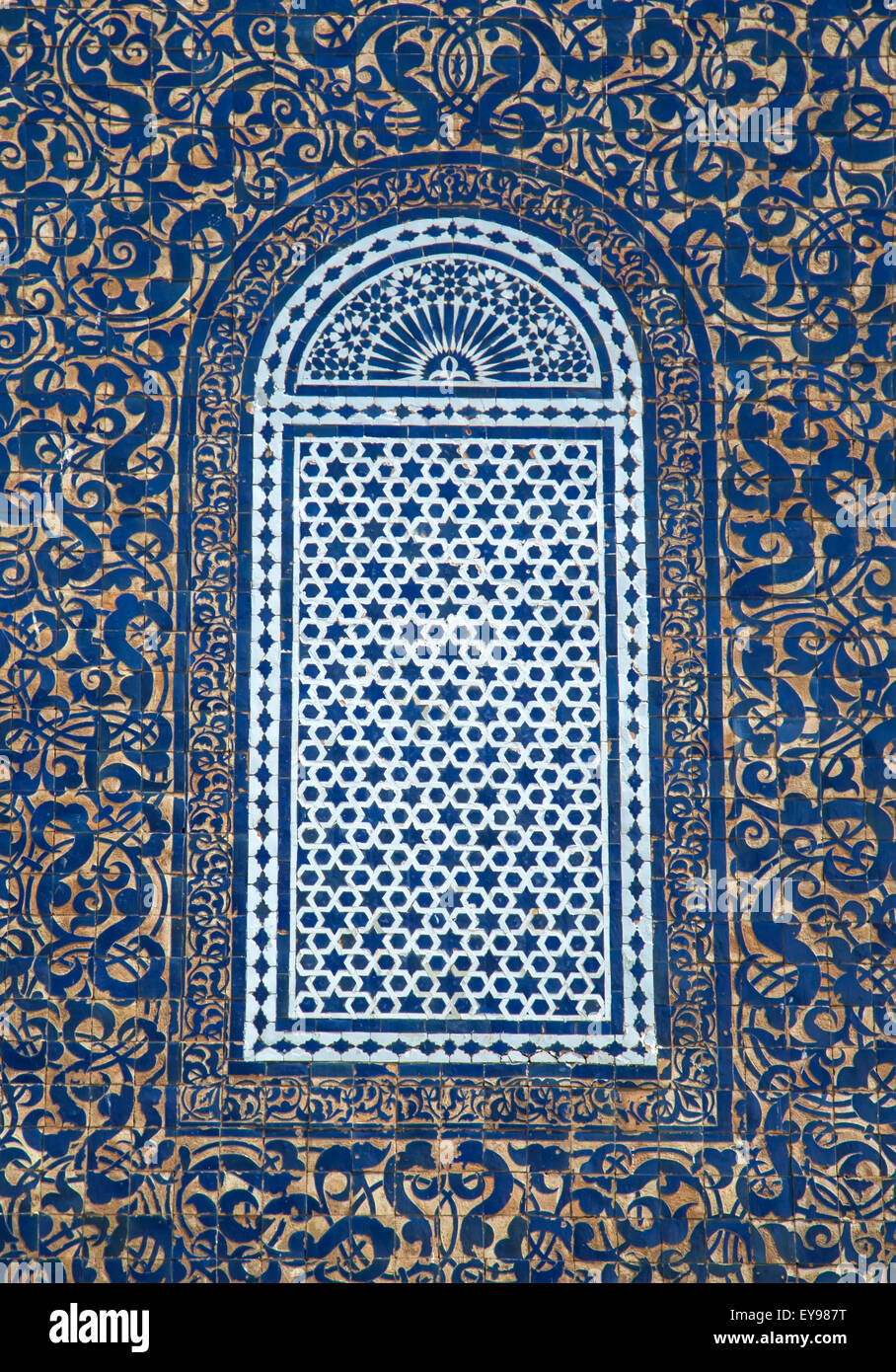 Detail of the traditional window from Fes, Morocco Stock Photo