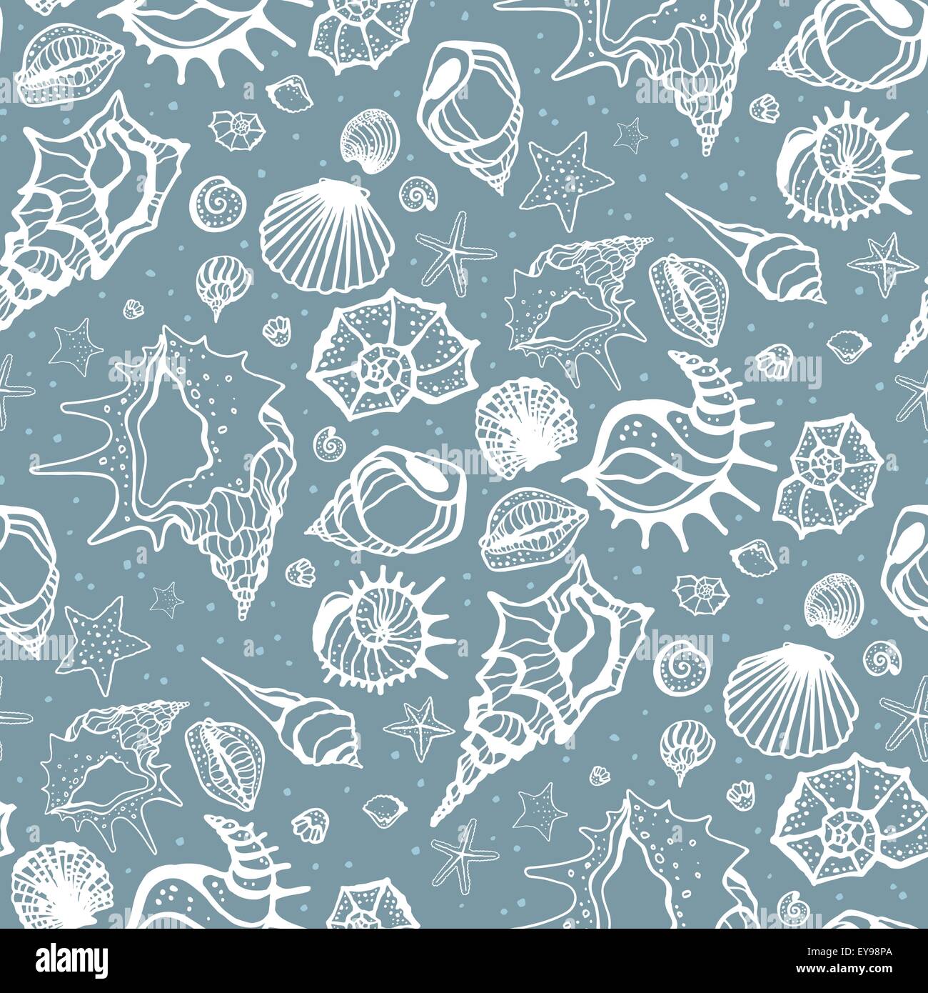 Seamless pattern of Sea shells Stock Vector Image & Art - Alamy