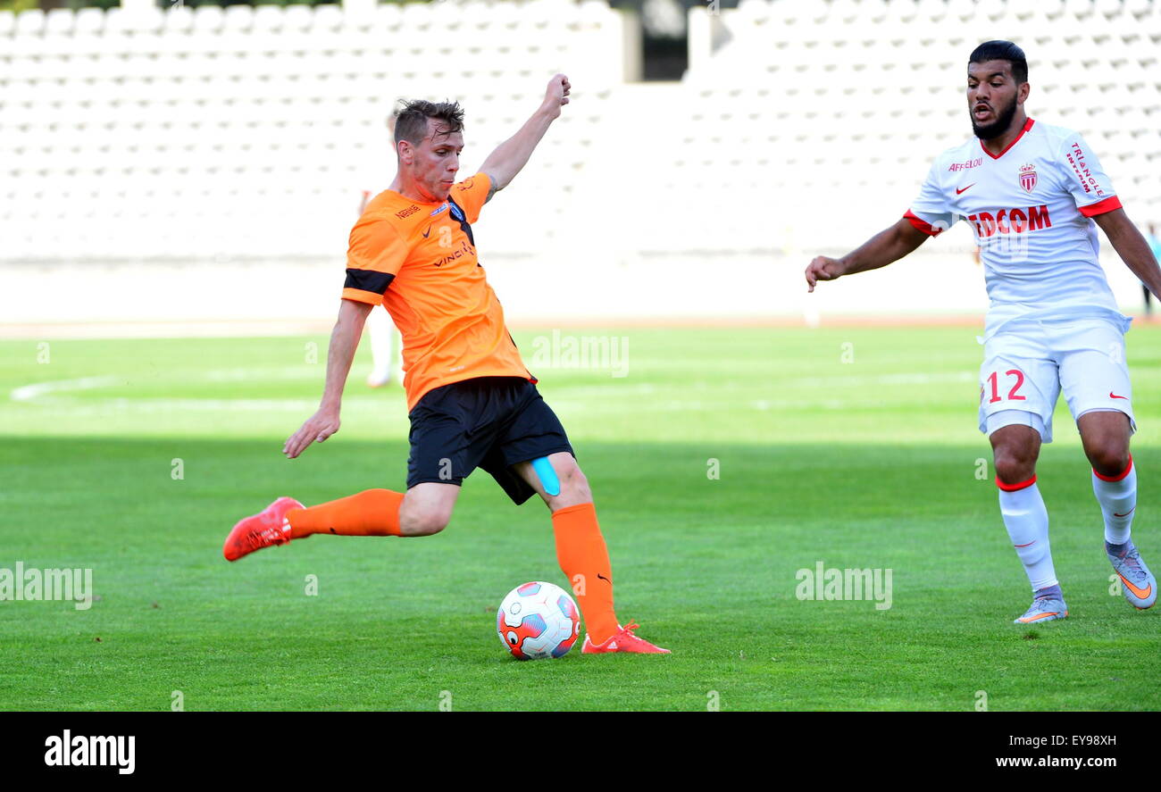 Romain GRANGE/Fares BAHLOULI - 18.07.2015 - Paris FC/Monaco - match amical -Charlety.Photo : David Winter/Icon Sport Stock Photo