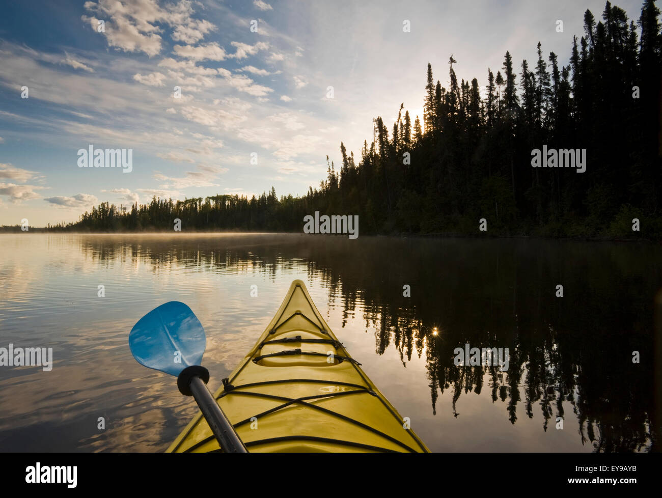 Kayaking on Little Deer Lake in Lac La Ronge Provincial Park
