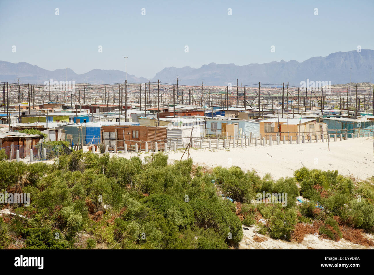 Shanty homes in Khayelitsha township, Cape Flats; Cape Town, South
