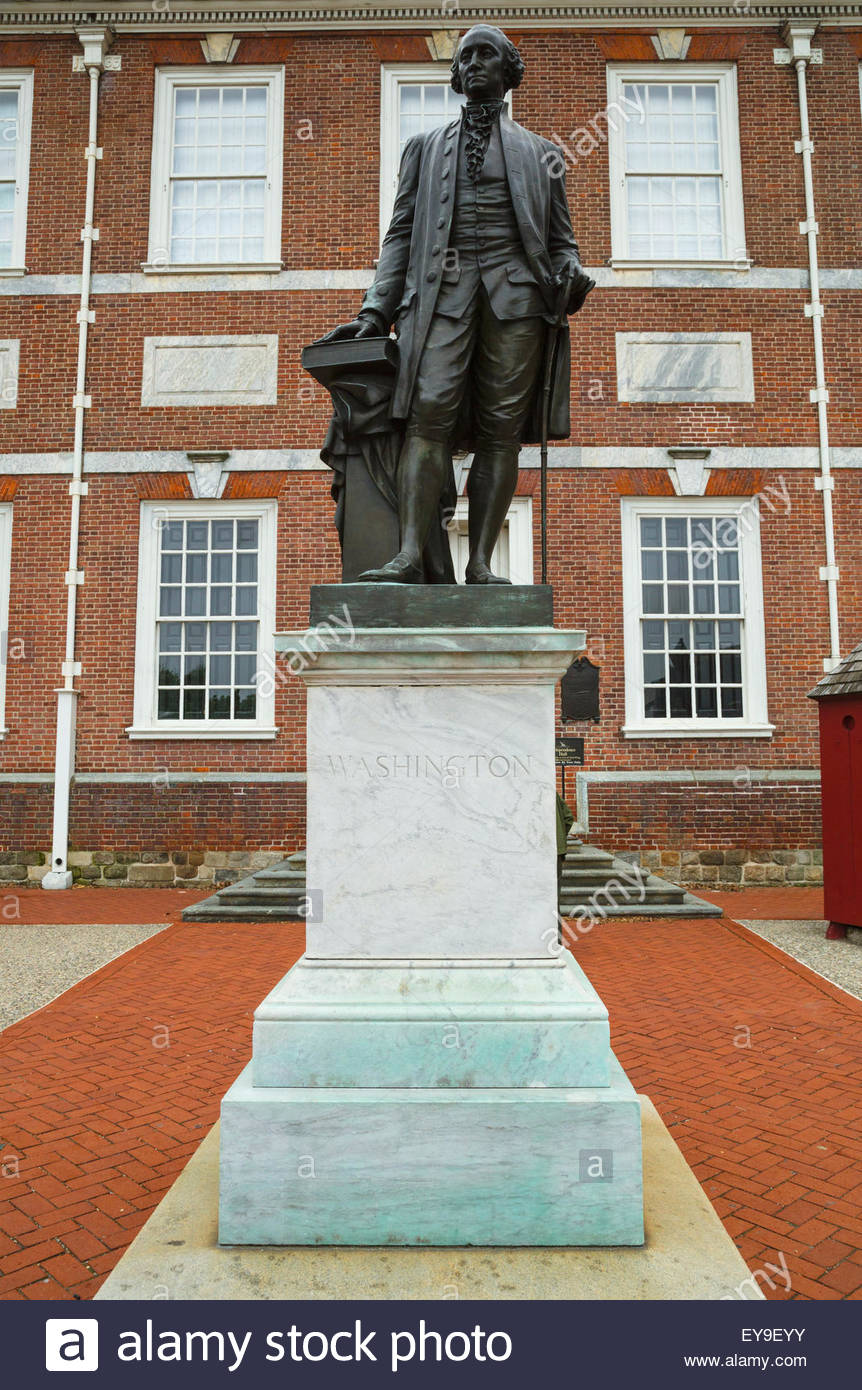 Washington Statue Independence Hall Philadelphia Stock Photos