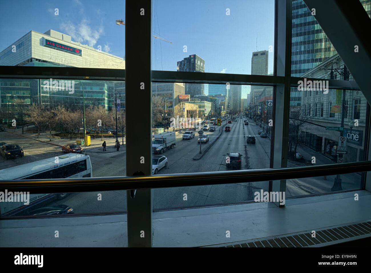 Winnipeg SkyWalk frame at Winnipeg, Manitoba, Canada Stock Photo Alamy