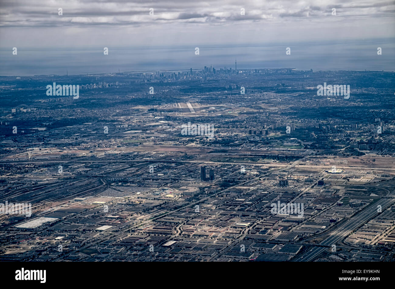 Toronto Aerial view,  Toronto AL, CA Stock Photo