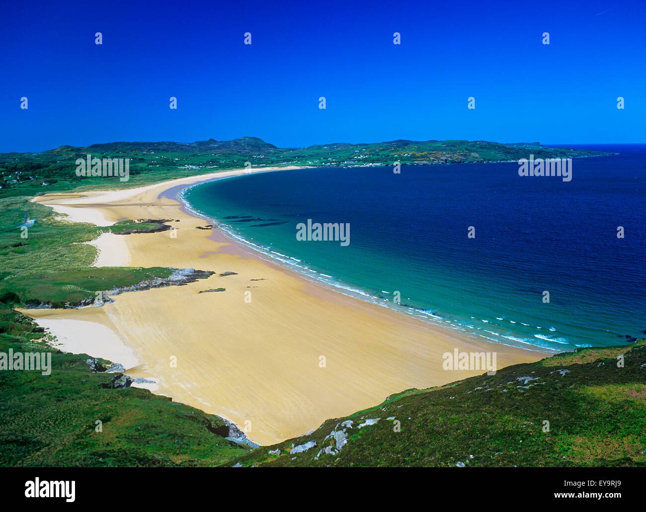 High Angle View Of A Coastline, Portsalon Beach, County Donegal