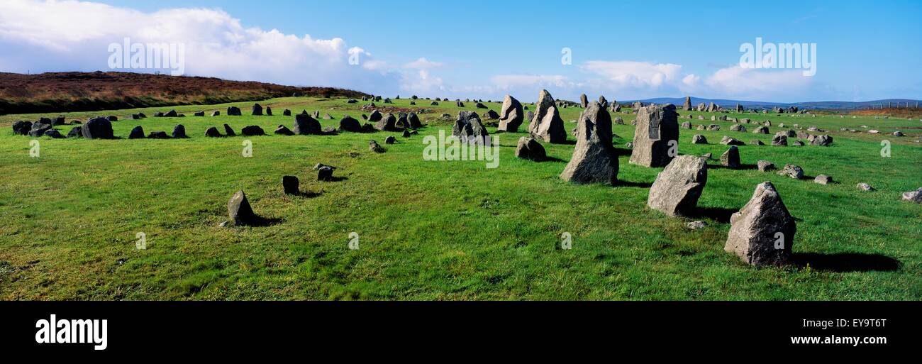 Standing Stones On A Landscape, Beaghmore Stone Circle, Cookstown