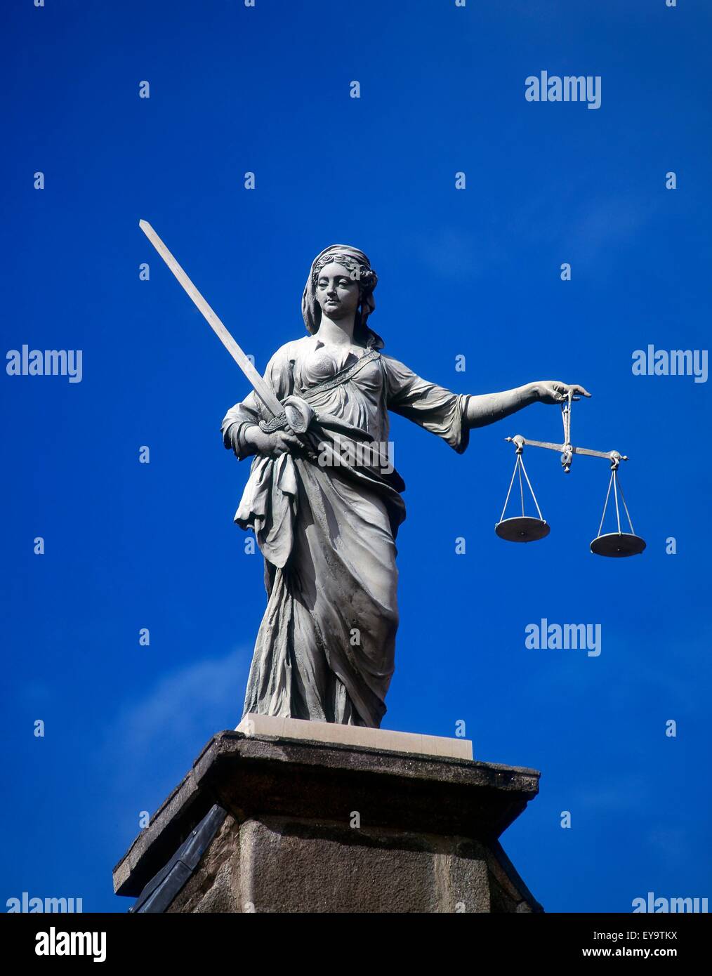 Statue Of Justice, Dublin Castle, Dublin City, Ireland Stock Photo Alamy