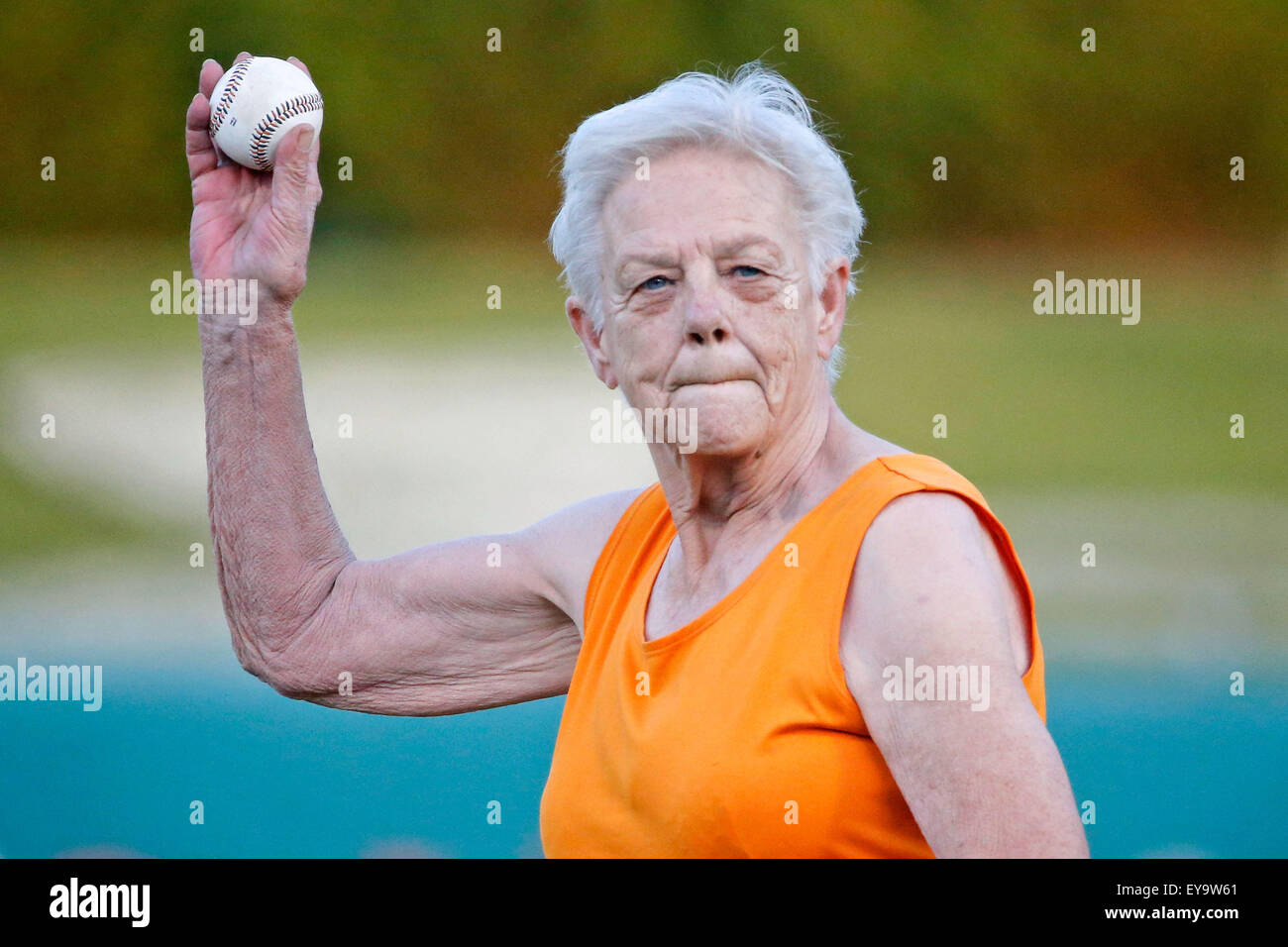 Aberdeen, Maryland, USA. 24th July, 2015. July 24, 2015 Vi Ripken