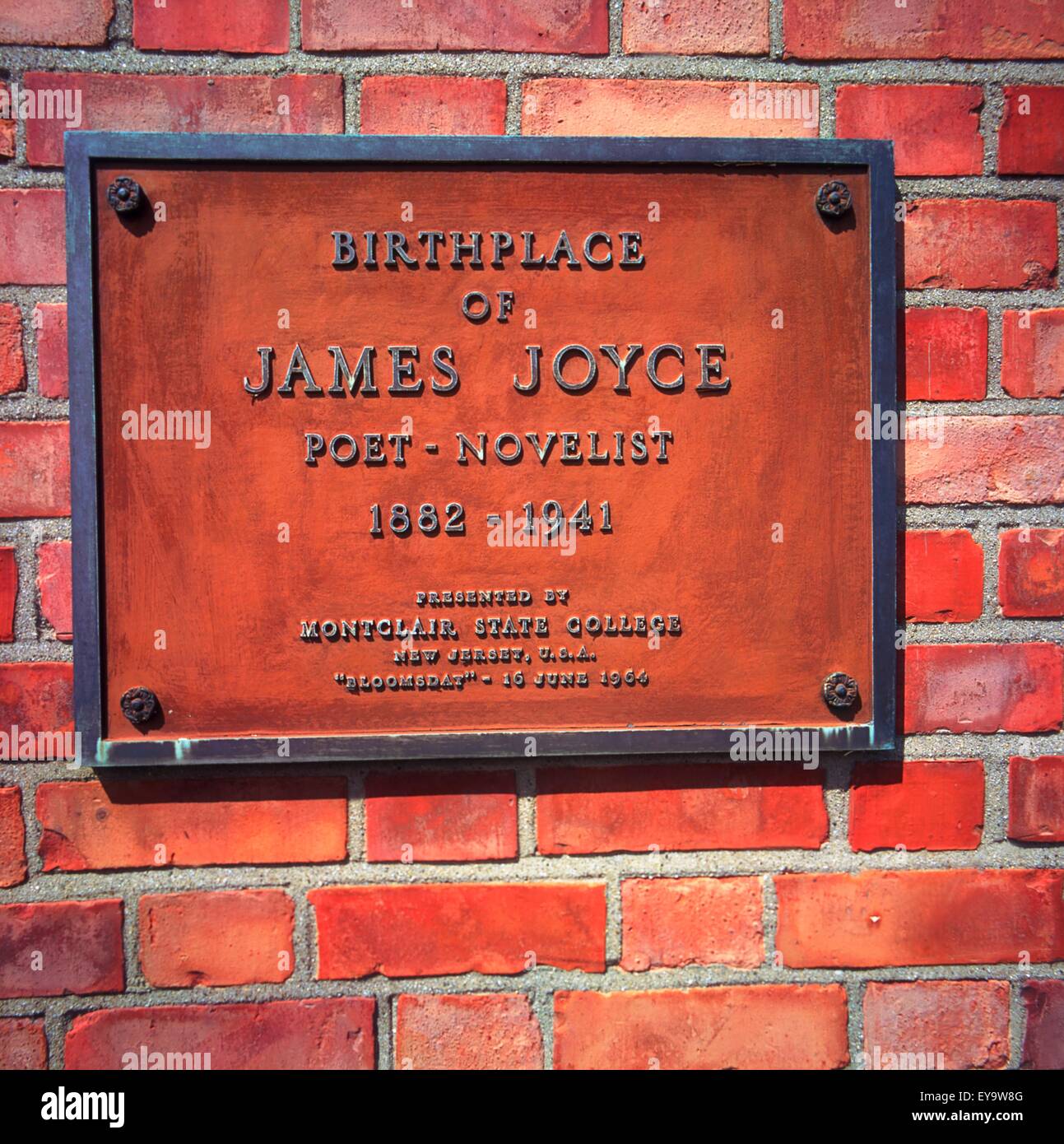 Birthplace Of James Joyce, 41 Brighton Square, Rathgar, Co Dublin, Ireland Stock Photo