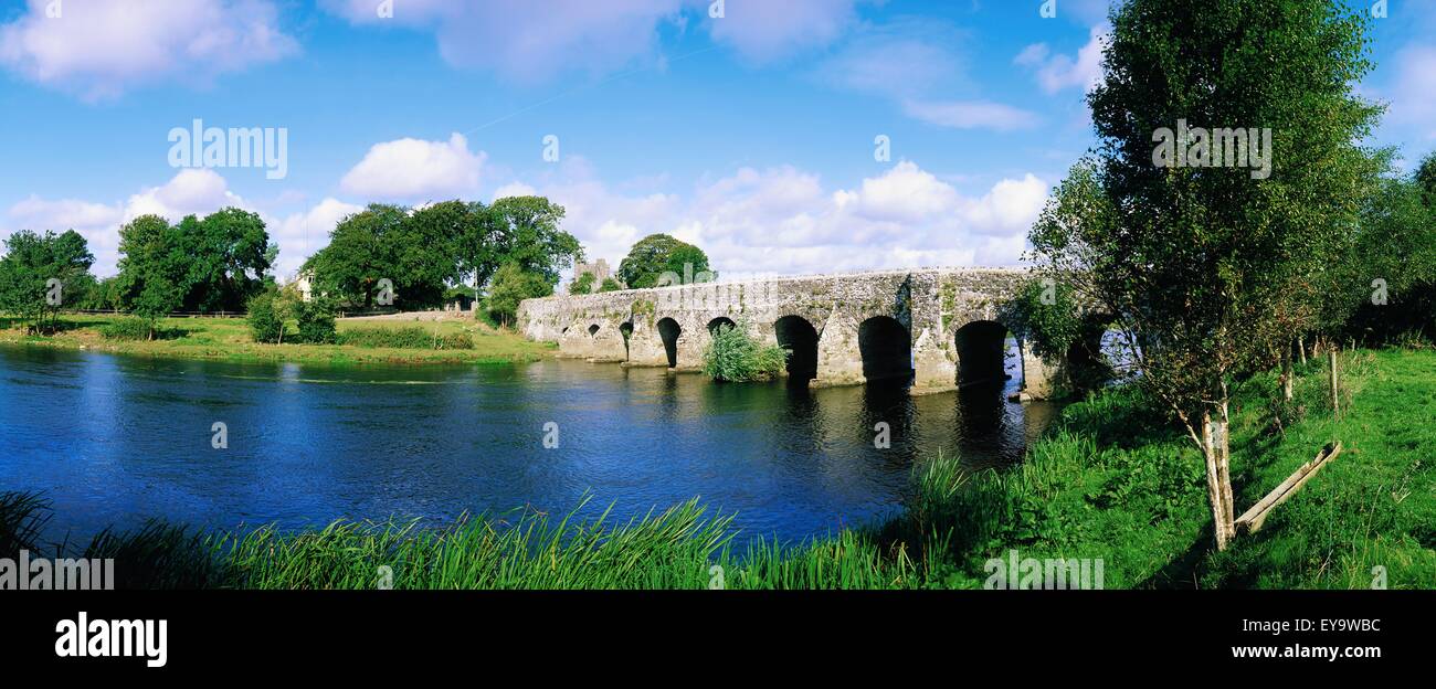 Athboy, Co Meath, Ireland; Bridge Crossing A River Stock Photo